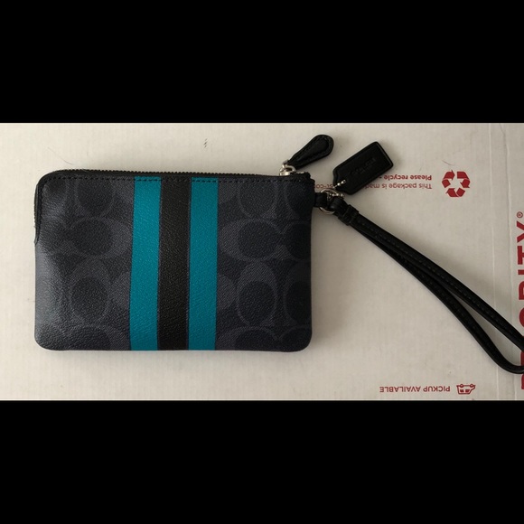 Coach Colorblock Coated Canvas Signature Wristlet - Picture 4 of 7